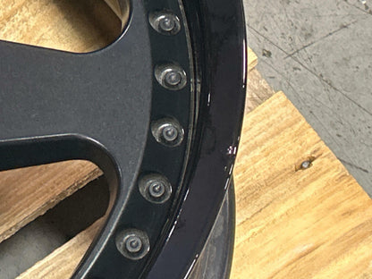 Stern Face II Three Piece Wheels- 17x9.5, Powdercoated Black