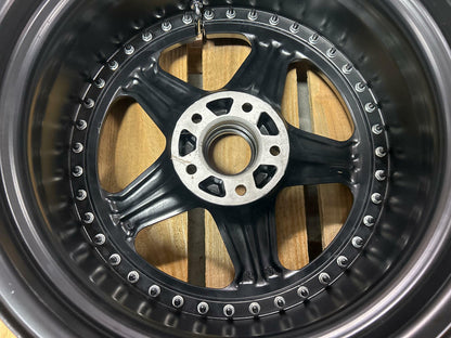 Stern Face II Three Piece Wheels- 17x9.5, Powdercoated Black