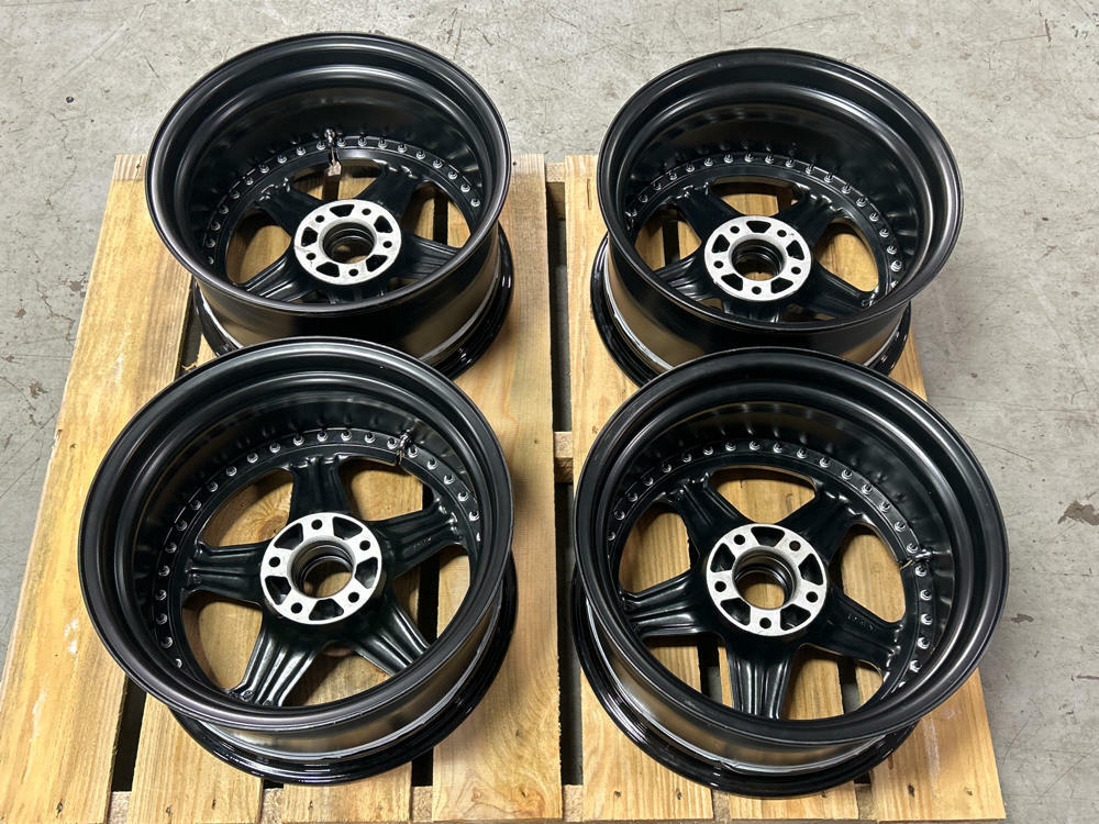 Stern Face II Three Piece Wheels- 17x9.5, Powdercoated Black