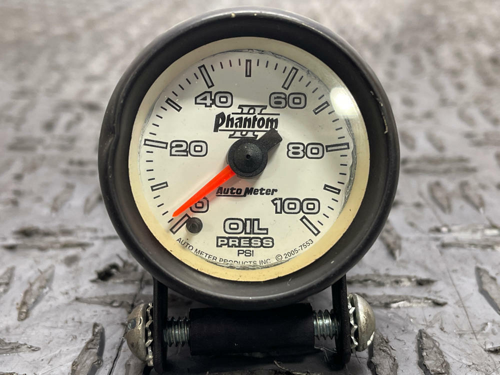 AutoMeter Phantom II Oil Pressure Gauge- WhiteFace 285