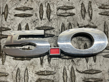 2015-23 Ford Mustang GT 5.0 Fender Badge Pair- CHROME 285