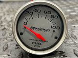 Stewart Warner Maximum Performance Fuel PSI Gauge- SilverFace 285