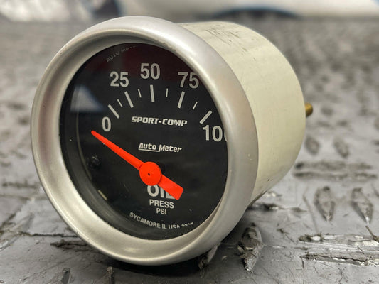 AutoMeter SportComp Oil Pressure Gauge- Black 285