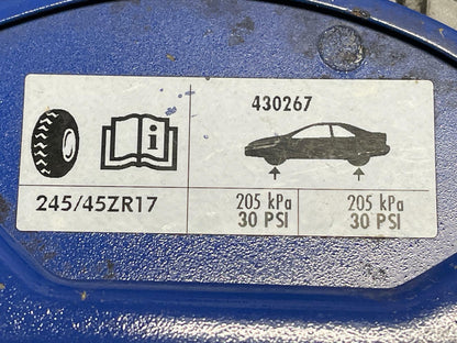1999-04 Ford Mustang OEM Fuel Door- Azure Blue (Code L5) 285