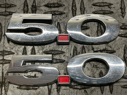 2015-23 Ford Mustang GT 5.0 Fender Badge Pair- CHROME 285