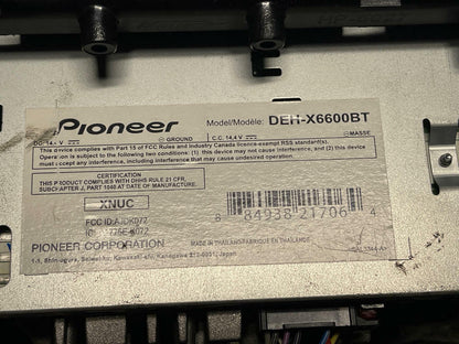 Pioneer DEH-X6600BT Radio 293