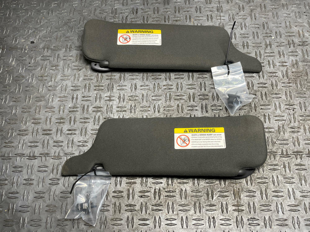 2003-04 Ford Mustang Mach One Coupe Sun Visors Pair- Dark Charcoal 19k Miles 296
