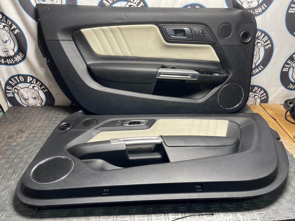 2015-23 Ford Mustang GT 50th Anniversary Premium Leather Door Panels Pair 297
