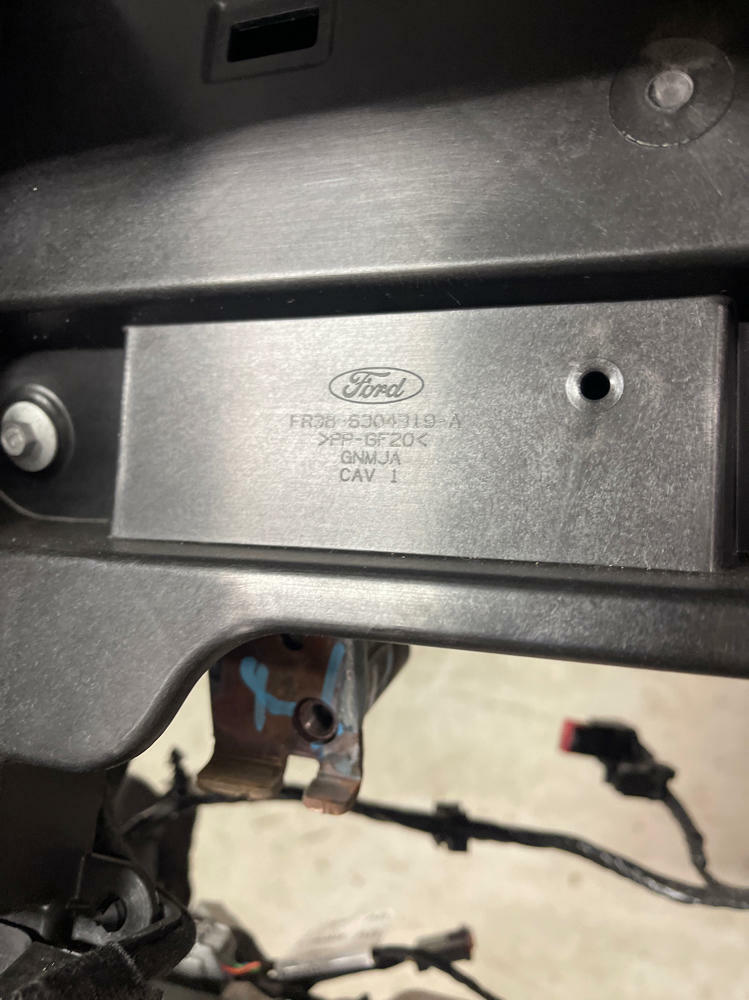 2015-17 Ford Mustang GT PP1 Dash Shell Assembly w/ Harness - White Stitching 297