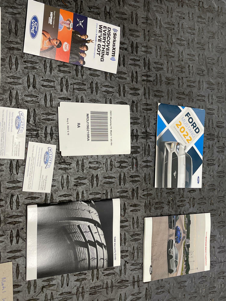 2022 Ford Mustang Mach One Owners Manual/Press Kit 299