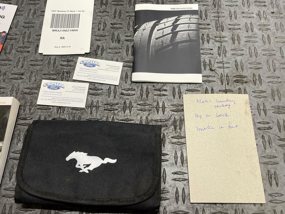 2022 Ford Mustang Mach One Owners Manual/Press Kit 299