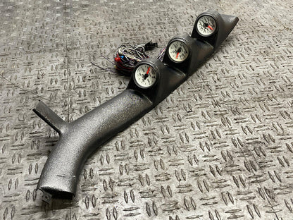 1979-93 Ford Mustang A-Pillar Triple Gauge Pod w/ Phantom Autometer Gauges 304