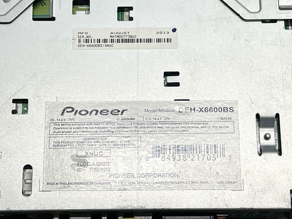 Pioneer DEH-X6600BS Single Din Radio 304