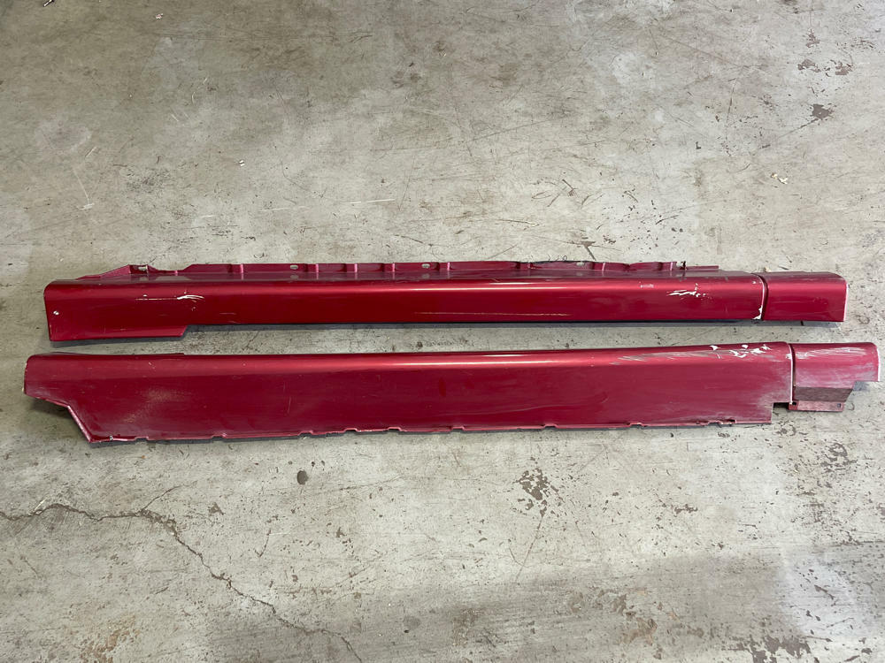 2003-04 Ford Mustang SVT Cobra Side Skirt Pair- Red Fire BA