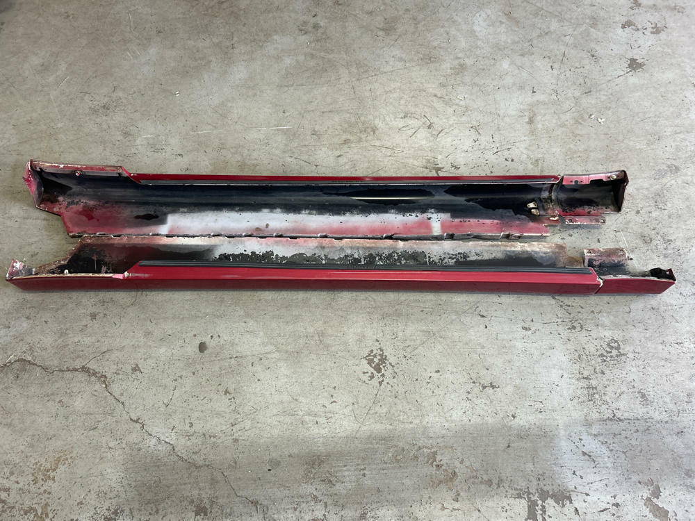 2003-04 Ford Mustang SVT Cobra Side Skirt Pair- Red Fire BA