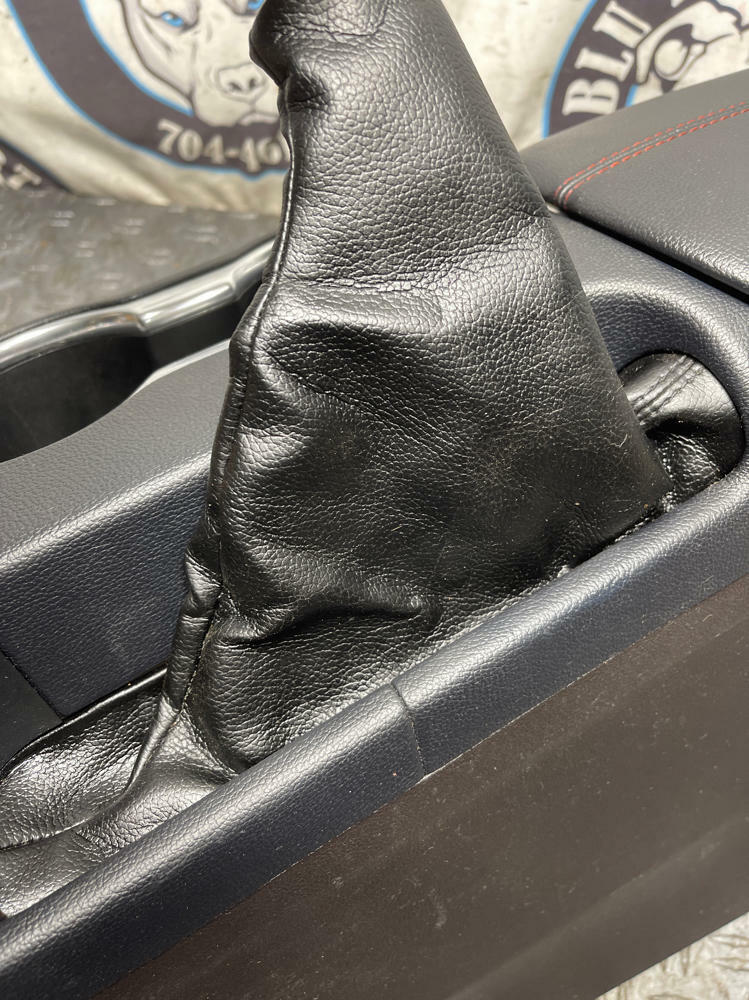 2018-23 Ford Mustang GT Premium Leather Center Console- Red Stitching 310