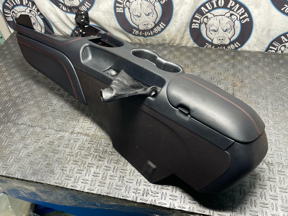 2018-23 Ford Mustang GT Premium Leather Center Console- Red Stitching 310