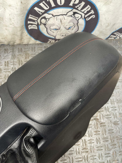 2018-23 Ford Mustang GT Premium Leather Center Console- Red Stitching 310
