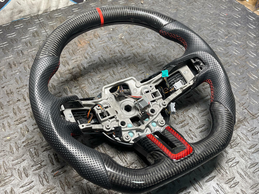 2015-23 Ford Mustang Aftermarket Carbon Fiber Steering Wheel