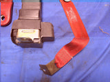 1987-93 Ford Mustang GT Red Front Seat Belt and Buckles Pair 062