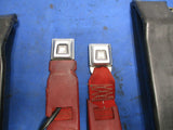 1987-93 Ford Mustang GT Red Front Seat Belt and Buckles Pair 062