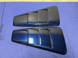 2005-14 Ford Mustang Kona Blue Roush Quarter Window Louvers 123