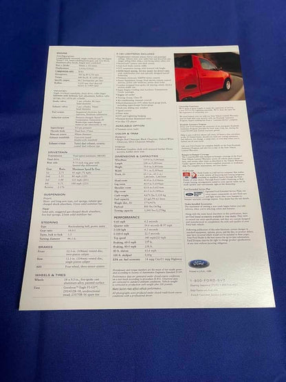 2000 SVT Lightning Dealer Card