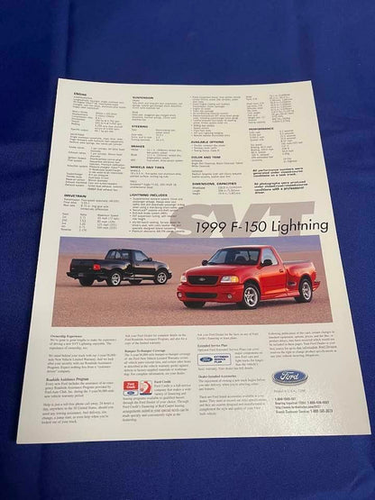 1999 SVT Lightning Dealer Card